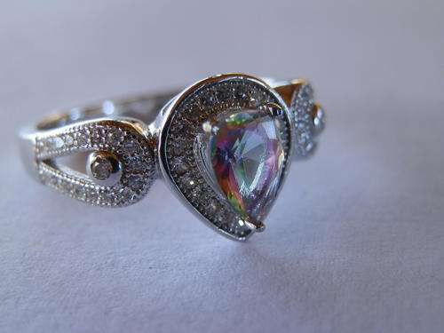Sterling silver mystique topaz ring - shipping R40 insurance included