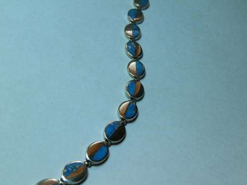 Vintage sterling silver turquoise bracelet - shipping R40 insured