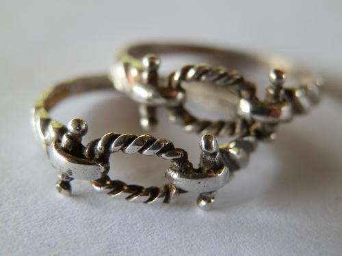Two old vintage sterling silver rings