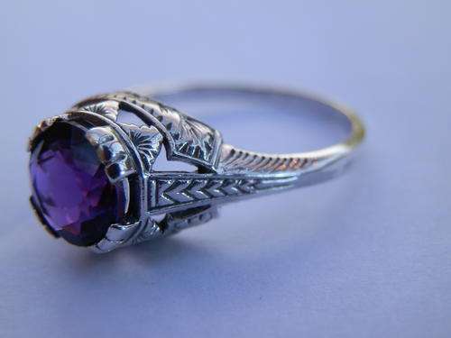 Solid sterling silver 2 ct natural amethyst ring. Two (2) weeks to pay