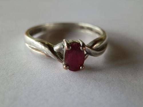 Vintage sterling silver ruby ring - two (2) weeks to pay