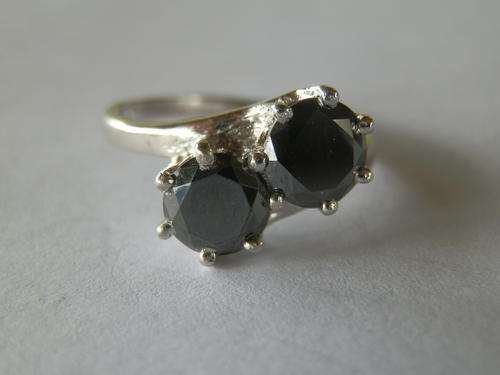 Sterling silver 2.61 ct black diamond ring - two (2) weeks to pay. Retail value R13,000