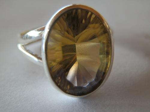 New solid sterling silver natural 6.32 ct ametrine ring - two (2) weeks to pay