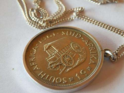 Sterling silver coin pendant and chain - two (2) weeks to pay