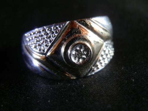 Sterling silver and gold diamond ring - two (2) weeks to pay