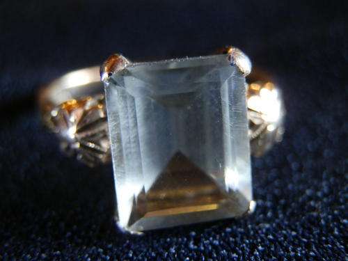 9ct Rose gold - 4.4 gram - green amethyst ring - two (2) weeks to pay