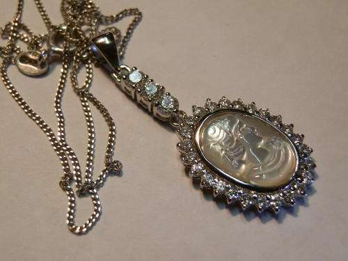 ANNUAL CLEARANCE!! New solid sterling silver cameo and chain