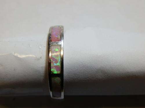 New solid sterling silver opal ring - thirty (30) days to pay