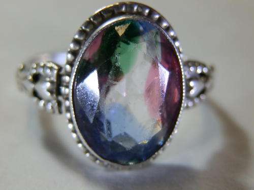 Old vintage sterling silver Rhinestone ring - thirty (30) days to pay