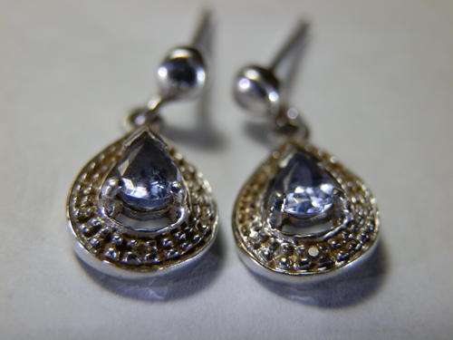 9 ct Gold amethyst and diamond earrings - thirty (30) days to pay
