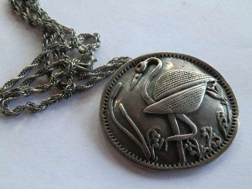 Heavy (21.2 g) solid sterling silver pendant and chain - thirty (30) days to pay