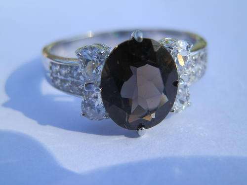 New sterling silver smokey topaz ring - thirty (30) days to pay