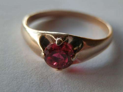 New 9 ct yellow gold (2.1 g) ruby ring - thirty (30) days to pay