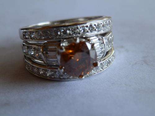 New sterling silver diamond bridal ring set - thirty (30) days to pay