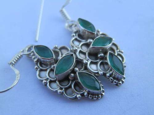 New sterling silver chalcedony earrings - thirty (30) days to pay