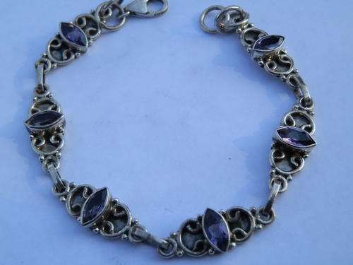 Sterling silver amethyst bracelet - thirty (30) days to pay