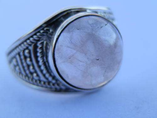 Sterling silver rose quartz ring - thirty (30) days to pay