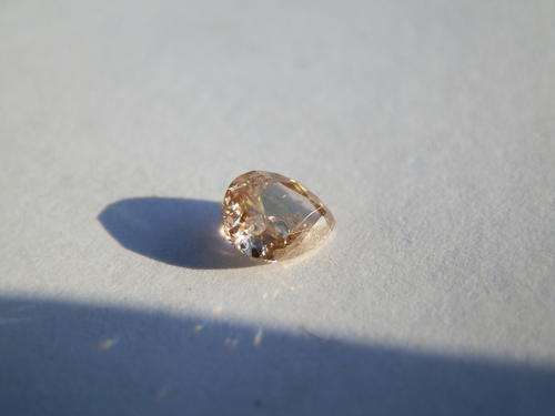 0.29 Ct champagne pear shaped natural diamond - thirty (30) days to pay