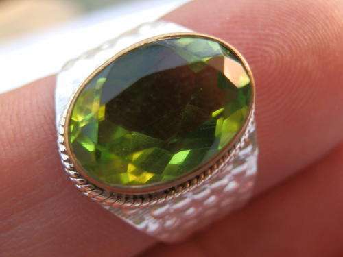 New sterling silver 6 ct peridot ring - thirty (30) days to pay