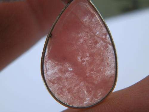 New sterling silver rhodochrosite pendant - seve (7) days to pay