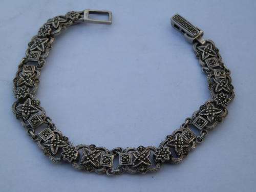 Vintage sterling silver marcasite bracelet - thirty (30) days to pay