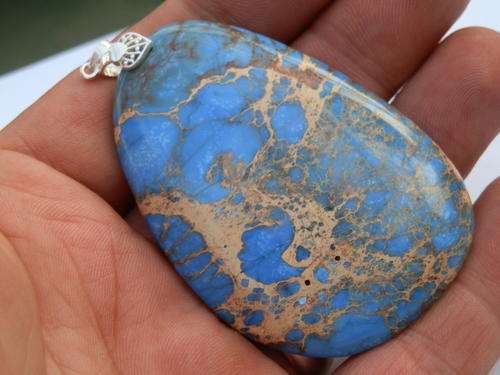 Sterling silver amazonite pendant - seven (7) days to pay