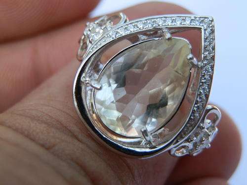 New sterling silver natural citrine ring - thirty (30) days to pay