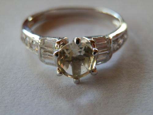 Sterling silver soft yellow citrine ring - thirty (30) days to pay