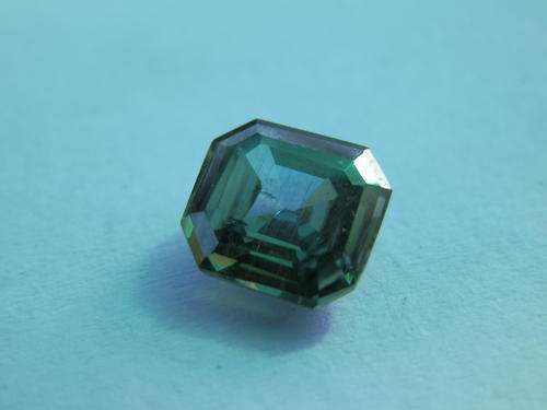 1.77 ct blue-green emerald cut real moissanite diamond - thirty (30) days to pay