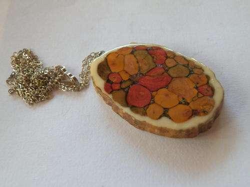 Vintage early 1950 Scottish Heather pendant and chain pendant - thirty (30) days to pay