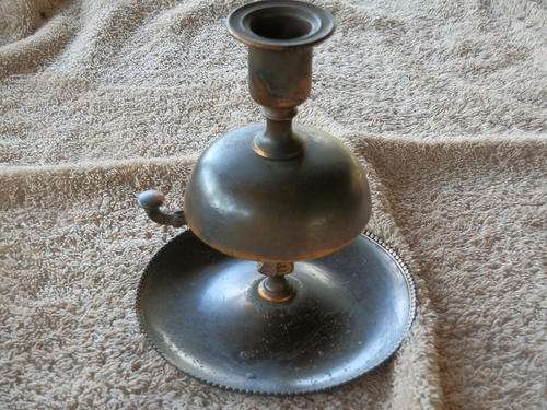 Antique red copper counter bell and candle holder - thirty (30) days to pay