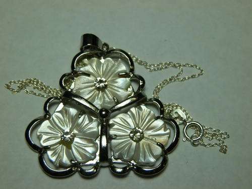 Sterling shell pendant and chain - thirty (30) days to pay