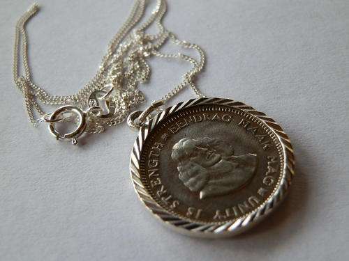 Sterling silver coin pendant and chain - thirty (30) days to pay