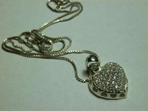 Sterling silver heart pendant and chain - thirty (30) days to pay