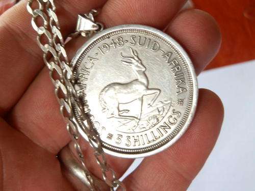 Clearance sale!!  Sterling silver coin pendant and chain - thirty (30) days to pay