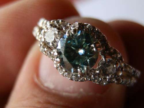 Sterling silver moissanite diamond ring - thirty (30) days to pay