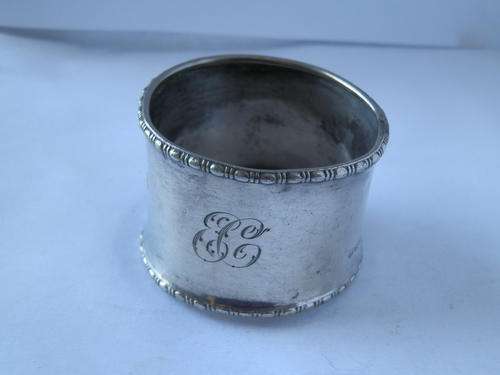 Antique Birmingham serviette ring, circa 1916 - seven (7) days to pay