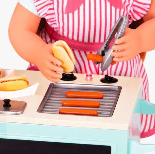 Our Generation Retro Hot Dog Cart With Accessories