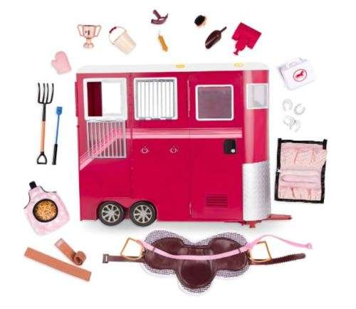 Our Generation Deluxe Mane Attraction Horse Trailer With Accessories