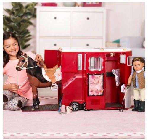Our Generation Deluxe Mane Attraction Horse Trailer With Accessories