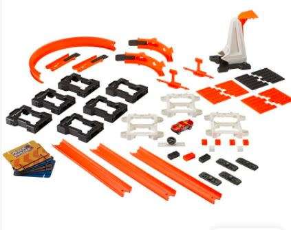 Hot Wheels Track Builder Construction Car Kit, 40+ Pieces, 1 Free Car