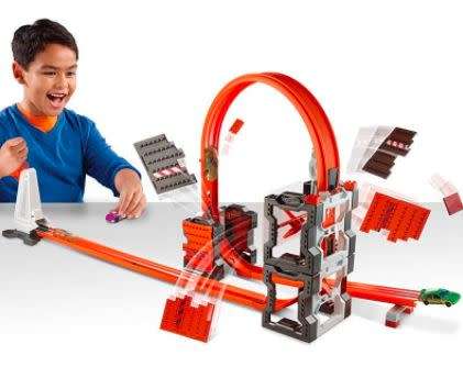 Hot Wheels Track Builder Construction Car Kit, 40+ Pieces, 1 Free Car