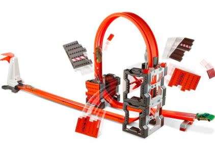 Hot Wheels Track Builder Construction Car Kit, 40+ Pieces, 1 Free Car