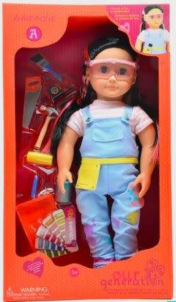 Our Generation Pro 18inch Doll Woodworker Ananda