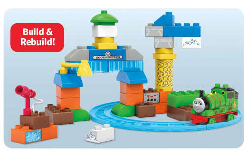 Mega Bloks Thomas and Friends Sodor Wash Down Playset Collectible (50 Pieces)