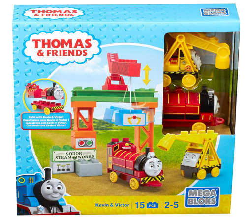 Mega Bloks Thomas & Friends Kevin & Victor Construction Site Collectible (15 Pieces)