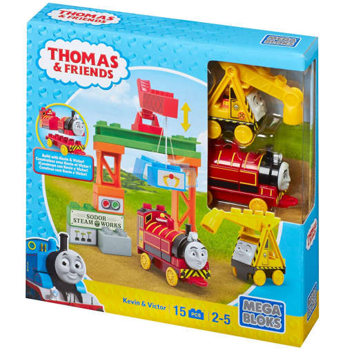 Mega Bloks Thomas & Friends Kevin & Victor Construction Site Collectible (15 Pieces)