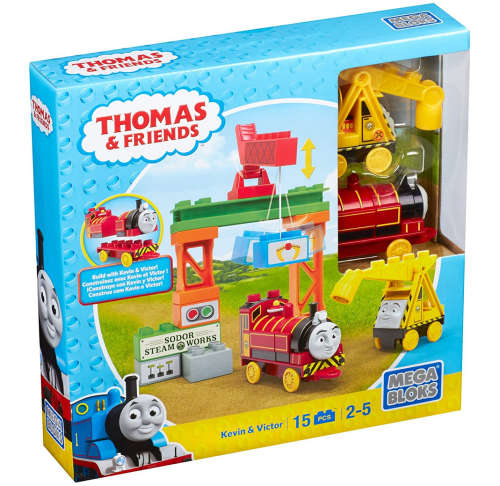 Mega Bloks Thomas & Friends Kevin & Victor Construction Site Collectible (15 Pieces)