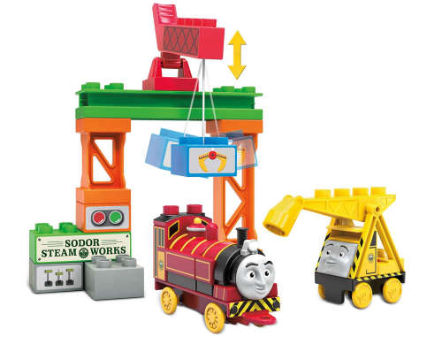 Mega Bloks Thomas & Friends Kevin & Victor Construction Site Collectible (15 Pieces)