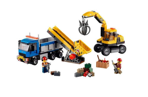 LEGO 60075 City Demolition Excavator and Truck (Discontinued by Manufacturer 2015) Collectors Grail